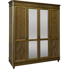 Фото - Шкаф для одежды 4д «Юстина» БМ2.691.1.27-01(2359-01), массив дуба, Орех