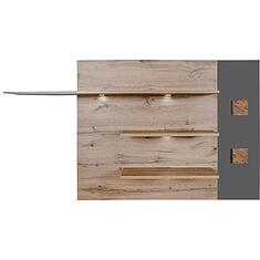 Фото - Полка «Гелиос» П550.09, Дуб Вотан + серый