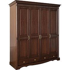 Фото - Шкаф для одежды 4д «Паола» БМ2.671.1.27(2164), массив дуба, Горячий шоколад