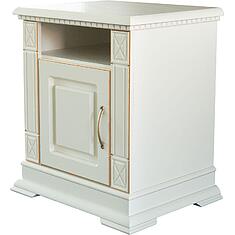 Фото - Тумба прикроватная «Верди Классик» П3.0487.1.03-01, массив дуба, Слоновая кость с золочением