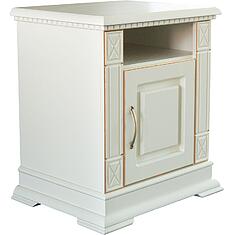 Фото - Тумба прикроватная «Верди Классик» П3.0487.1.03, массив дуба, Слоновая кость с золочением