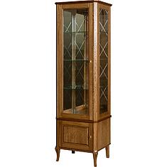 Фото - Шкаф с витриной «Нокс» П4.988.0.01-01, массив дуба, Дуб рустикаль