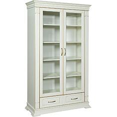 Фото - Шкаф 2д «Верди Классик» П1.0487.0.27, массив дуба, Слоновая кость с золочением