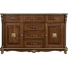 Фото - Тумба «Алези Люкс» П1.349.0.03 (П350.03л), массив дуба, Античная бронза с золочением