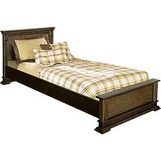 Фото - Кровать одинарная «Верди Классик» с низким изножьем 	П3.0487.1.06, массив дуба, Венге, без механизма, 2000x800 мм, 2187х974х851