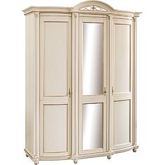 Фото - Шкаф для одежды 3д «Валенсия Классик» П3.0589.1.10, массив березы, Античная темпера с золочением