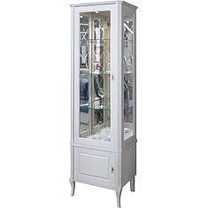 Фото - Шкаф с витриной «Нокс» П4.988.0.01-01, массив дуба, Белый матовый