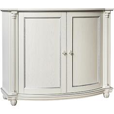 Фото - Тумба 2д «Валенсия Д Классик» П3.0591.0.07, массив дуба, Слоновая кость с серебром