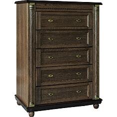 Фото - Комод «Валенсия Д Классик» П3.0591.1.14, массив дуба, Табак