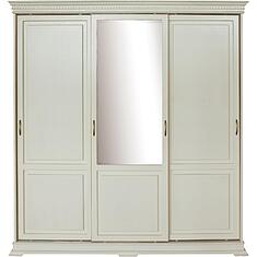 Фото - Шкаф-купе 3д «Верди Классик» П3.0487.1.38, массив дуба, Слоновая кость с золочением