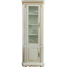 Фото - Шкаф комбинированный «Милана ДУ» П4.265.2.20/-01(П396.20/-01), массив дуба, Слоновая кость с золочением