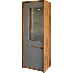 Фото - Шкаф «Монако» П6.528.0.01-01, МДФ+ПВХ, Дуб Саттер+Серый Мокко