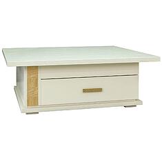 Фото - Стол журнальный «Тунис» П343.04Ш, ДСП+шпон, Слоновая кость с золочением