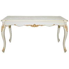 Фото - Стол «Альба» П4.485.0.01 (П498.01), МДФ+шпон, Слоновая кость с золочением