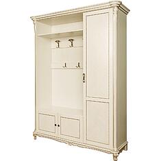 Фото - Шкаф комбинированный 3д «Алези» П1.350.3.01/П1.350.3.01-01 (П540.01/П540.01-01), массив дуба, Слоновая кость с золочением