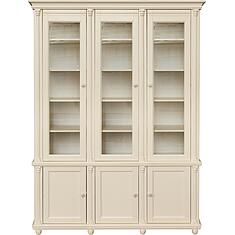 Фото - Шкаф для книг «Валенсия Классик» П3.0589.2.06, массив березы, Античная темпера