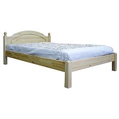 Фото - Кровать двойная «Лотос» БМ2.701.1.17/2.701.1.16, массив сосны, Сосна натуральная, 2000х1400 мм, 2100х1486х860