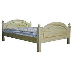 Фото - Кровать двойная «Лотос» БМ2.701.1.14/2.701.1.10, массив сосны, Сосна натуральная, 2000x1600 мм, 2100х1686х860