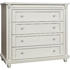 Фото - Комод «Валенсия Д Классик» П3.0591.1.13, массив дуба, Слоновая кость с серебром