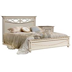 Фото - Кровать «Валенсия Классик», массив березы, Античная темпера с золочением, 2000x1400 мм, 2131х1594х1031