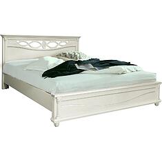 Фото - Кровать двойная «Валенсия Д Классик», массив дуба, Слоновая кость с серебром, 2000x1600 мм, 2131х1794х1031