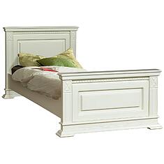 Фото - Кровать одинарная «Верди Классик» с высоким изножьем П3.0487.1.09, массив дуба, Слоновая кость, с механизмом, 2000x900 мм, 2187×1074×851