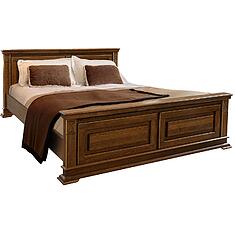 Фото - Кровать двойная «Верди Классик» с высоким изножьем П3.0487.1.12, массив дуба, Черешня с золочением, без механизма, 2000х1200 мм, 2187х1374х851