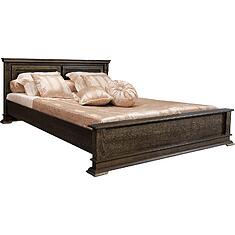 Фото - Кровать двойная «Верди Классик» с низким изножьем П3.0487.1.14, массив дуба, Табак, без механизма, 2000х1200 мм, 2187х1374х851