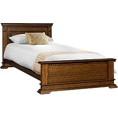 Фото - Кровать одинарная «Верди Классик» с низким изножьем 	П3.0487.1.06, массив дуба, Черешня, без механизма, 2000x800 мм, 2187х974х851