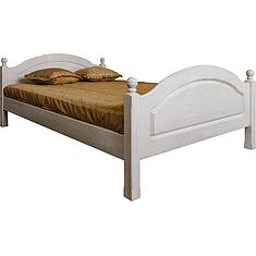 Фото - Кровать двойная «Лотос» БМ2.701.1.14/2.701.1.10, массив сосны, Брашированный крем, 2000x1600 мм, 2100х1686х860