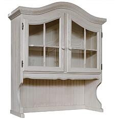 Фото - Секция - витрина 2д «Лотос" ВМ2.701.4.08(1076), массив сосны, Брашированный крем