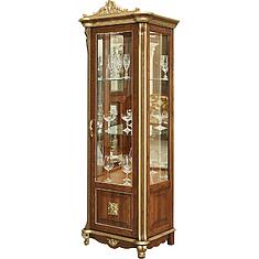 Фото - Шкаф-витрина «Алези Люкс» П1.349.0.08 (П350.08л), массив дуба, Античная бронза с золочением