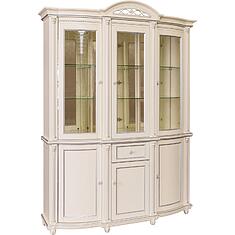 Фото - Шкаф комбинированный 3д «Валенсия Классик» П3.0589.0.03, массив березы, Античная темпера с серебром