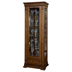 Фото - Шкаф-витрина «Верди Классик» П1.0487.0.11-01, массив дуба, Дуб рустикаль