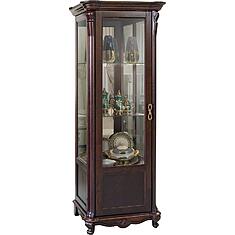 Фото - Шкаф-витрина «Алези» П1.350.0.08 (П350.08), ДСП+шпон, Горячий шоколад