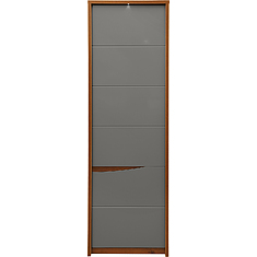 Фото - Шкаф «Монако» П510.12-1 с подсветкой, МДФ+ПВХ, Дуб Саттер+Серый Мокко