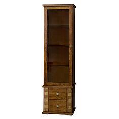 Фото - Шкаф с витриной «Тунис» П6.343.0.21-01 (П343.21Ш), ДСП+шпон, Черешня с золочением