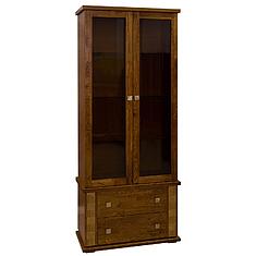 Фото - Шкаф с витриной «Тунис» П6.343.0.22 (П343.22Ш), ДСП+шпон, Черешня с золочением