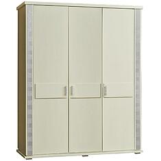 Фото - Шкаф для одежды «Тунис» П6.343.1.01 (П344.01/1), массив дуба, Слоновая кость с серебром