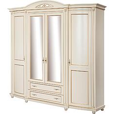 Фото - Шкаф для одежды 4д «Валенсия Классик» П3.0589.1.11, массив березы, Античная темпера с золочением