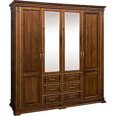 Фото - Шкаф для одежды 4д «Верди Классик» П3.0487.1.01, массив дуба, Черешня с золочением