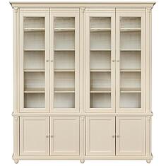 Фото - Шкаф для книг «Валенсия Классик» П3.0589.2.07, массив березы, Античная темпера