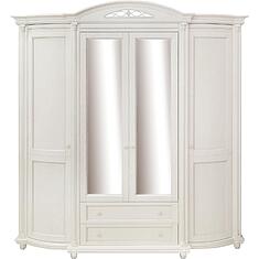 Фото - Шкаф для одежды 4д «Валенсия Д Классик» П3.0591.1.11, массив дуба, Слоновая кость с серебром