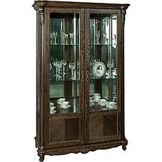 Фото - Шкаф с витриной «Алези» П1.350.0.19 (П350.19), массив дуба, Табак