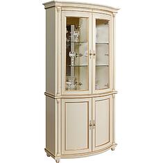 Фото - Шкаф комбинированный 2д «Валенсия Классик» П3.0589.0.02, массив березы, Античная темпера с золочением