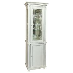 Фото - Шкаф комбинированный «Валенсия Д Классик» П3.0591.0.01, массив дуба, Слоновая кость с серебром