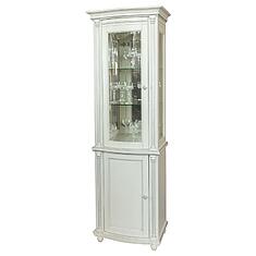 Фото - Шкаф комбинированный «Валенсия Д Классик» П3.0591.0.01-01, массив дуба, Слоновая кость с серебром