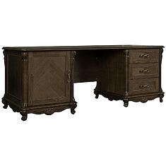 Фото - Стол письменный 2т «Алези» П1.350.2.04 (П395.04), массив дуба, Табак