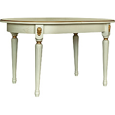 Фото - Стол «Милана 10» П4.265.0.24(313.02), массив дуба, Слоновая кость с золочением