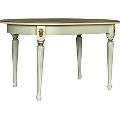 Фото - Стол «Милана 10» П4.265.0.24(313.02), массив дуба, Слоновая кость с золочением